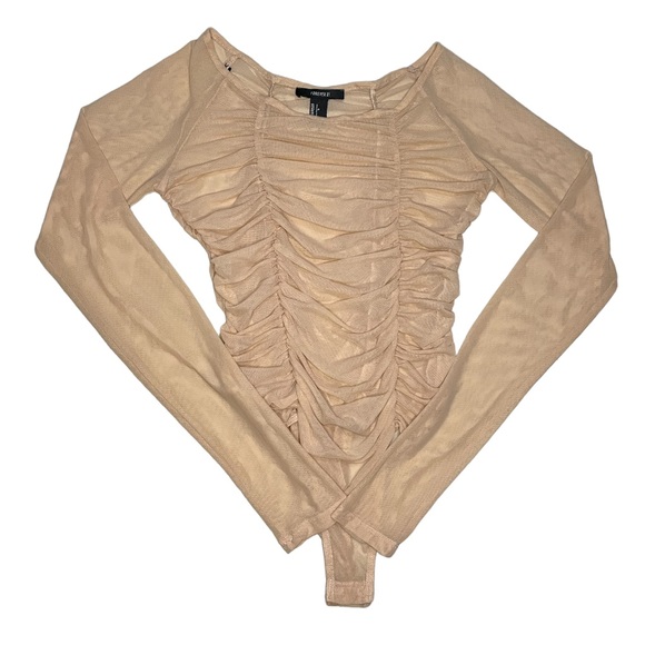 🚫Ruched Sheer Mesh Bodysuit🚫SOLD🚫 - Picture 3 of 6